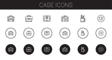 Wall Mural - case icons set