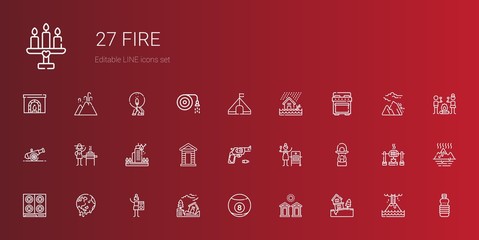 Wall Mural - fire icons set