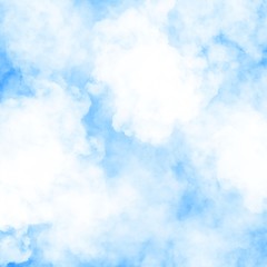 Wall Mural - blue sky with clouds abstract painting background