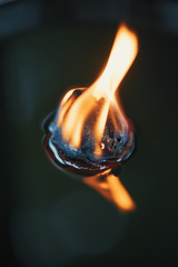 Oil candle in a buddhist temple, Chengdu, China