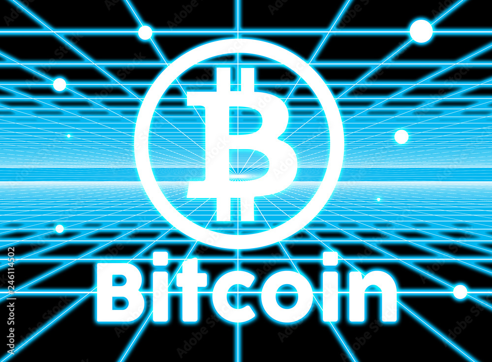Bitcoin w sieci - obrazy, fototapety, plakaty 