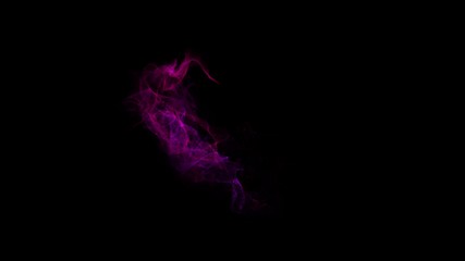 Wall Mural - an abstract heart shape drawn with particles. lights are shining and flying away.