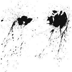 Aufkleber - Paint splats blotches isolated on white background