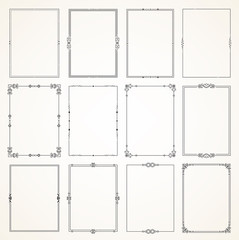 Wall Mural - decorative vintage frames borders backgrounds