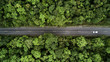 © Kalyakan - Road through the green jungle forest, Aerial view street asphalt road going through forest, Adventure and travel ecosystem and ecology healthy environment concept and background.