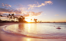 Hawaiian Beach At Sunrise