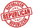 republican red grunge round vintage rubber stamp