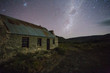 Wide angle view of an old abandoned building in the karoo region of south africa