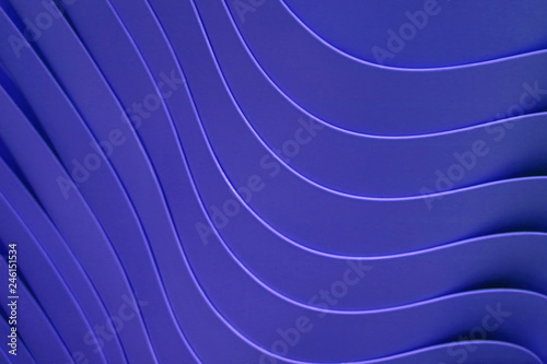 Royal Blue Artistic Curve Lines Of Piled Up Plastic Bowls For