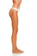 © vladimirfloyd - Profile of beautiful woman legs and white panties on white background
