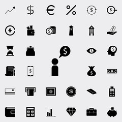 Aufkleber - business conversation icon. banking icons universal set for web and mobile