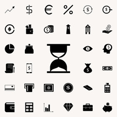 Poster - hourglass icon. banking icons universal set for web and mobile