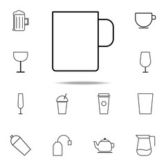 Aufkleber - Cup icon. kitchen icons universal set for web and mobile