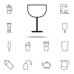 Aufkleber - wineglass icon. kitchen icons universal set for web and mobile