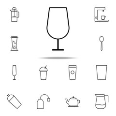 Aufkleber - a wineglass icon. kitchen icons universal set for web and mobile