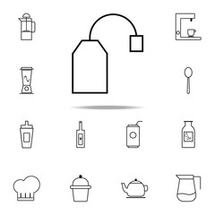 Poster - tea bag icon. kitchen icons universal set for web and mobile