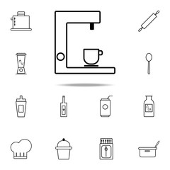 Poster - coffee machine icon. kitchen icons universal set for web and mobile