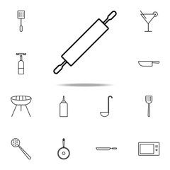 Aufkleber - rolling pin icon. kitchen icons universal set for web and mobile