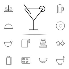Aufkleber - cocktail glass icon. kitchen icons universal set for web and mobile