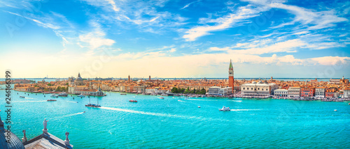 Photo: Venice Grand Canal aerial view. Italy Venice Grand Canal aerial view. Italy