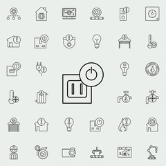 Aufkleber - electrical outlet icon. Automation icons universal set for web and mobile