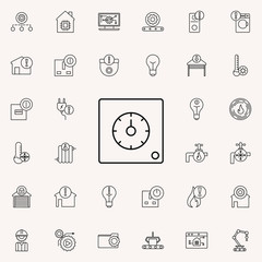 Poster - mechanical time icon. Automation icons universal set for web and mobile