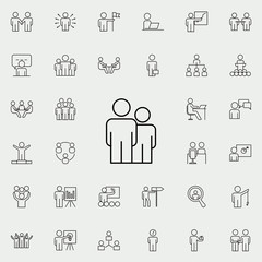 Poster - employees icon. Business Organisation icons universal set for web and mobile