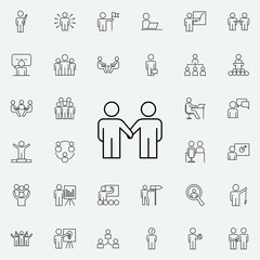 Aufkleber - cooperation icon. Business Organisation icons universal set for web and mobile