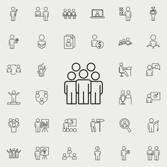 Poster - employees icon. Business Organisation icons universal set for web and mobile