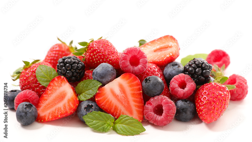 Obraz na płótnie assorted berry fruit w salonie