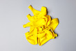Pile of deflated yellow balloons on a white background. Clean pure baloon template. Logo, texture, pattern presentation plain aerostat design element.