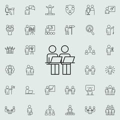 Aufkleber - staff at the desk icon. Business Organisation icons universal set for web and mobile