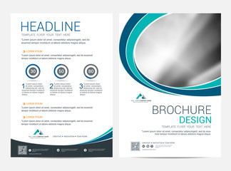 Wall Mural - brochure template flyer design vector background