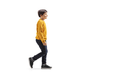 Wall Mural - Boy walking and smiling