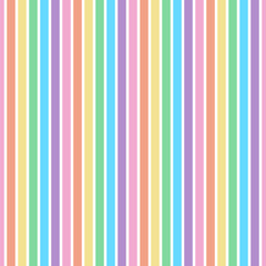 Rainbow Stripes Seamless Pattern - Vertical stripes design in pastel colors of candy hearts for Valentine's day