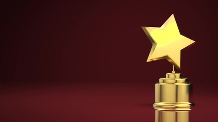 Wall Mural - star award red background