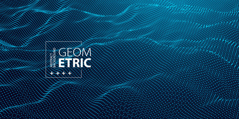 wireframe landscape background. futuristic vector illustration.