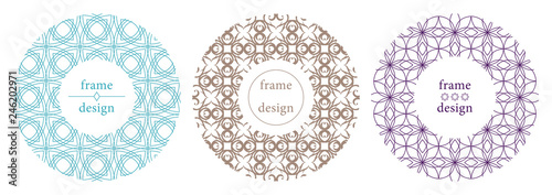 Design of frames. Floral frame ornament. Template for invitations and holiday...
