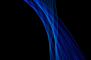 Abstract lines of blue and blue colors