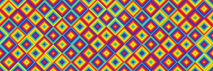 Aufkleber - horizontal abstract colorful square design for pattern and background
