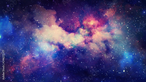 Photo  3D rendering of a stellar nebula and cosmic dust, cosmic gas clusters and constellations in deep space