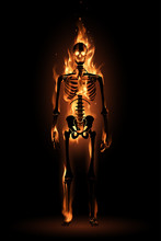 Skeleton In Flame