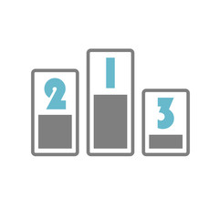 Poster - Winner places icon on white background for graphic and web design, Modern simple vector sign. Internet concept. Trendy symbol for website design web button or mobile app