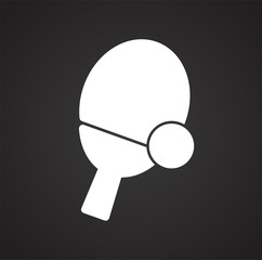 Poster - Table tennis icon on black background for graphic and web design, Modern simple vector sign. Internet concept. Trendy symbol for website design web button or mobile app