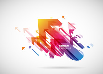 Wall Mural - abstract colorful arrows background wallpaper.
