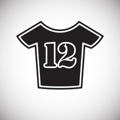 Poster - Sport wear icon on white background for graphic and web design, Modern simple vector sign. Internet concept. Trendy symbol for website design web button or mobile app