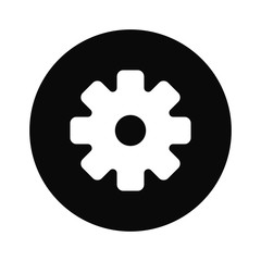 Fototapete - Filled Settings icon vector isolated on white background. Modern symbol in trendy flat style for mobile app and web design.
