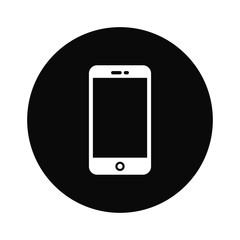 Fototapete - Filled Smartphone icon vector isolated on white background. Modern symbol in trendy flat style for mobile app and web design.