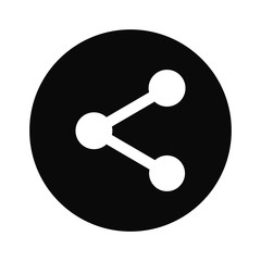 Fototapete - Filled Share icon vector isolated on white background. Modern symbol in trendy flat style for mobile app and web design.
