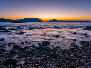 Wall Mural - a sea coast sunset landscape